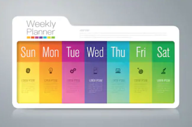 Weekly planner graphic